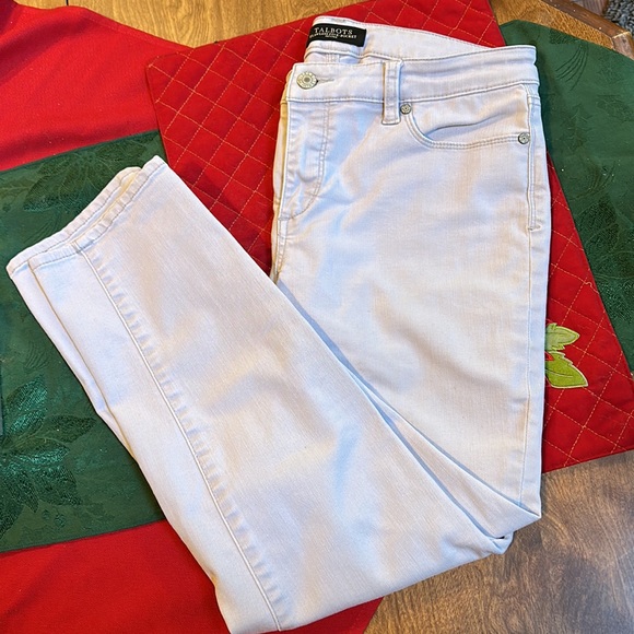 Talbots flawless 5 pockets slim ankle petites jeans light grey 8P - Picture 1 of 6
